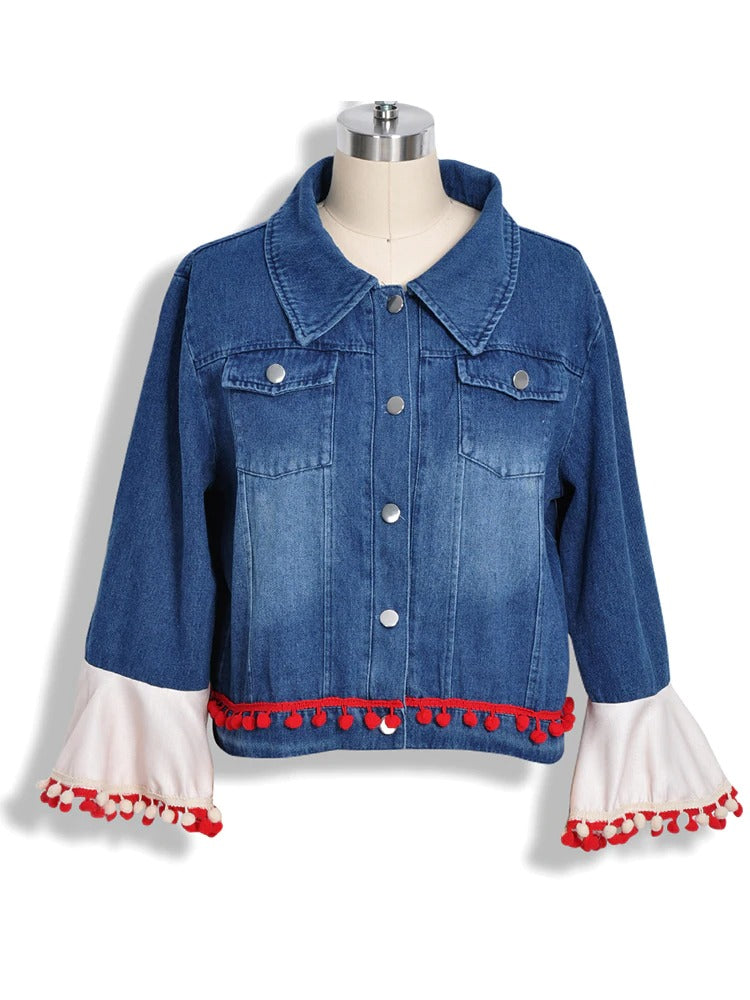 Veste Jeans Femme Décontractée Manches Longues - PanierRoyale
