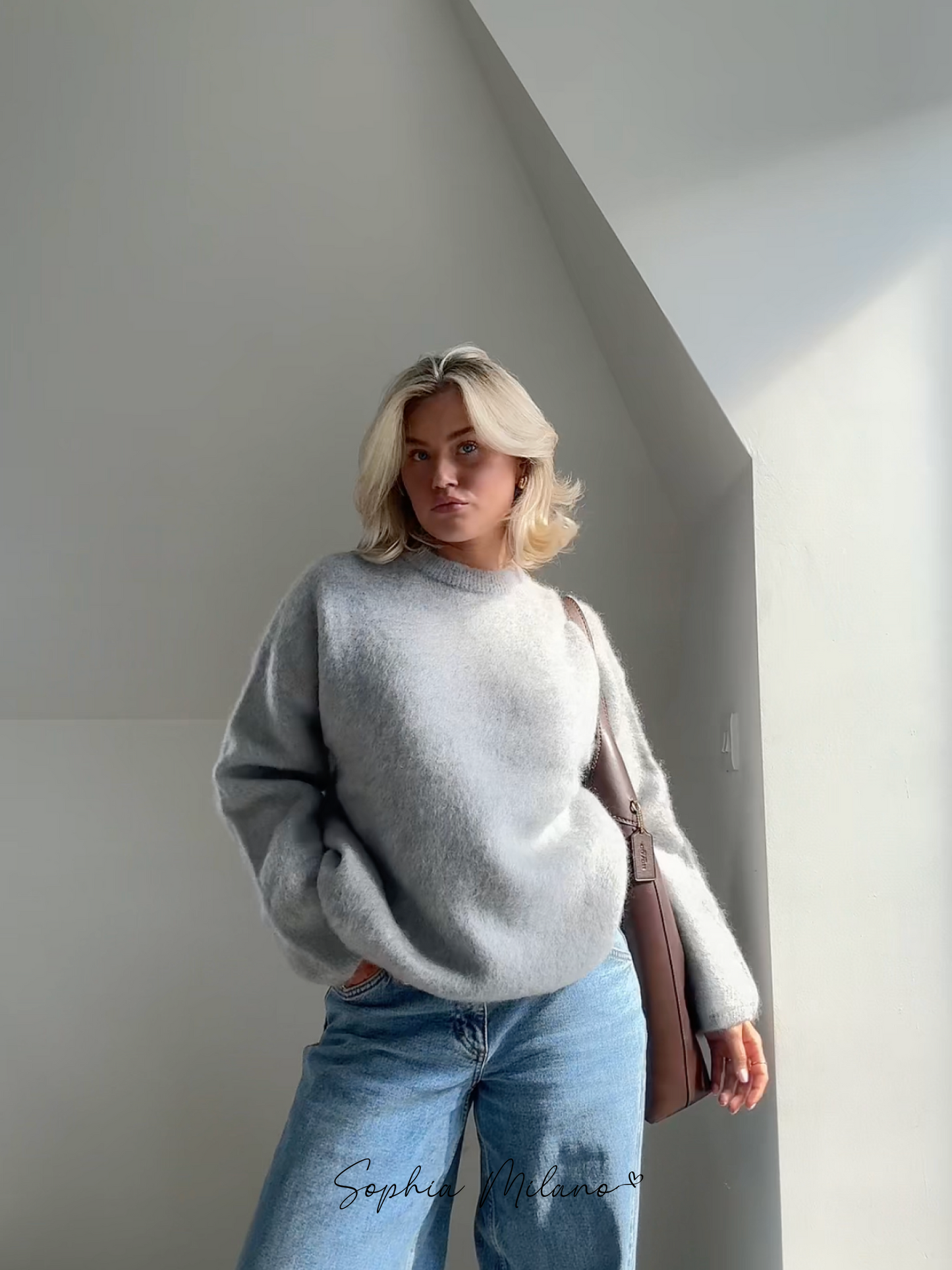 Pull Femme Hiver Léger et Doux Col Rond