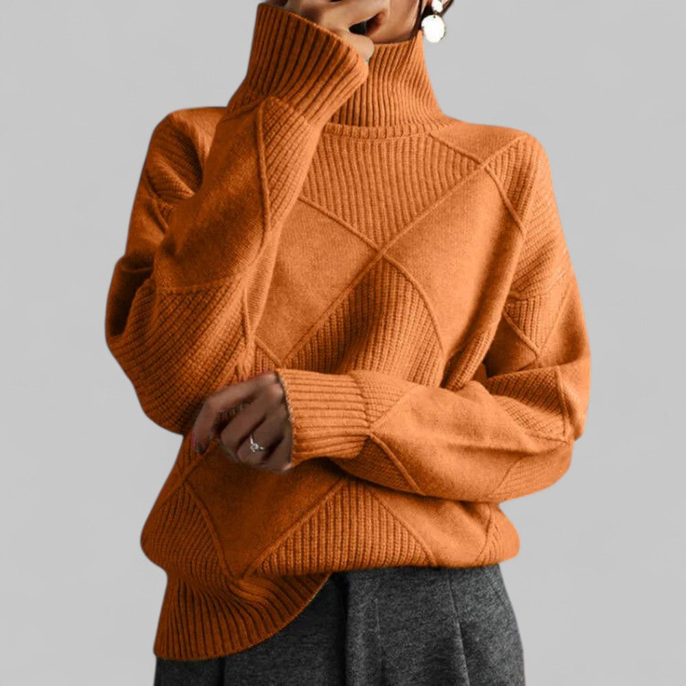Pull Femme Grande Taille Hiver avec Col Roulé