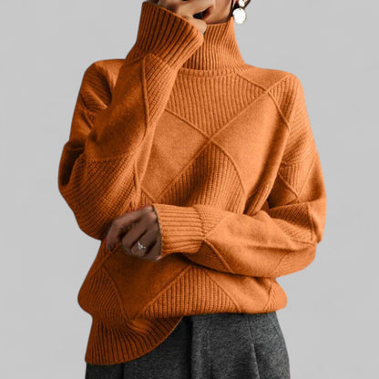 Pull Femme Grande Taille Hiver avec Col Roulé