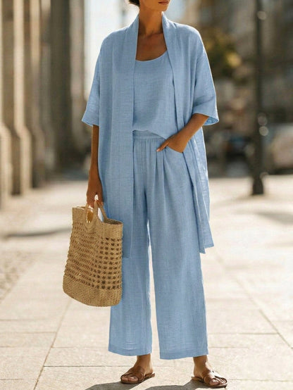 Ensemble Femme Kimono Fluide et Pantalon Ample