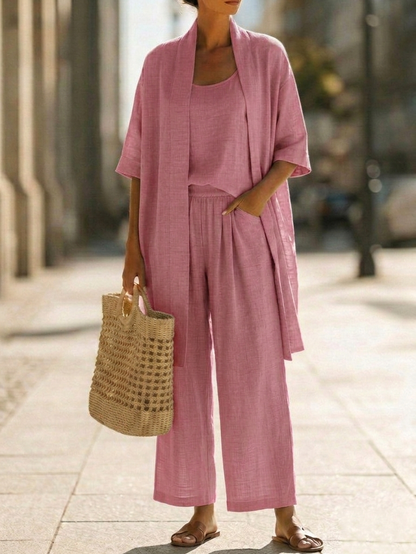 Ensemble Femme Kimono Fluide et Pantalon Ample