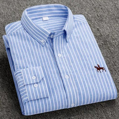 Chemise Marine Rayée Élégante pour Homme