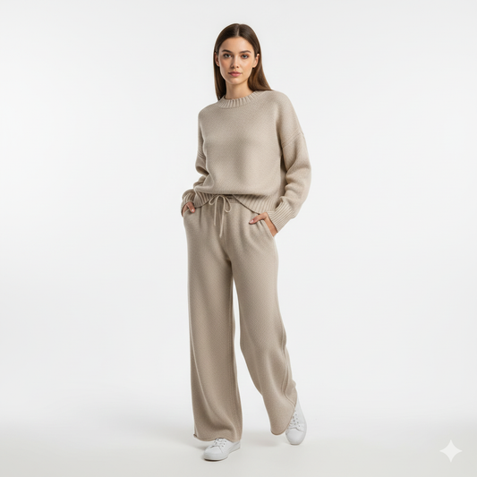 Tenue Décontractée Femme 2 Pièces - Pull et Pantalon Sport Chic Polyester Durable - PanierRoyale