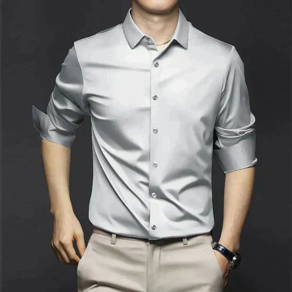 Chemise Homme Noir Manches Longues Élégante