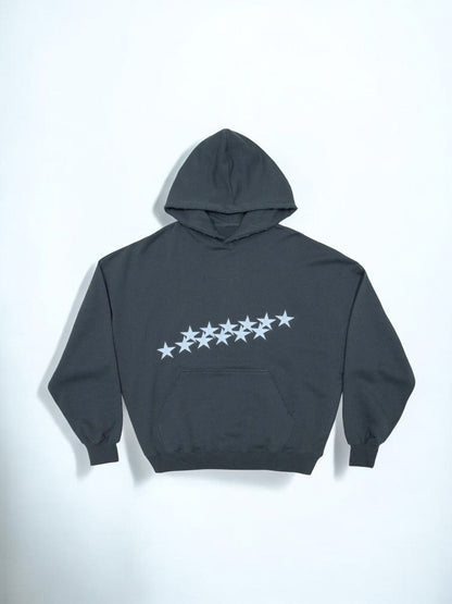 Sweat à Capuche Femme Streetwear avec Imprimé Étoiles