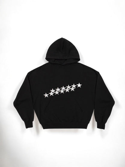 Sweat à Capuche Femme Streetwear avec Imprimé Étoiles