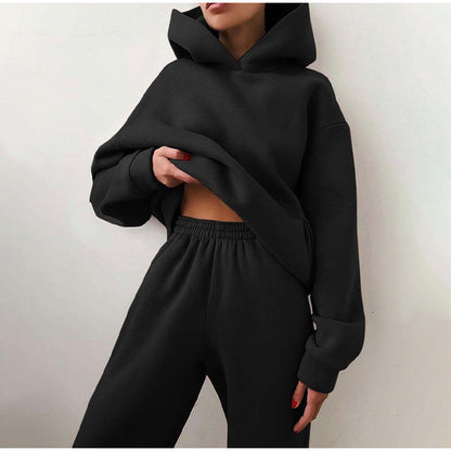 Survêtement Femme Streetwear Hoodie et Jogging Pantalon