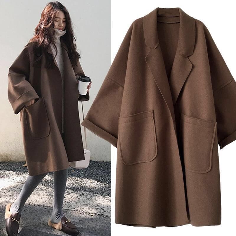 Manteau Femme Hiver Laine Douce Oversize Élégant - PanierRoyale