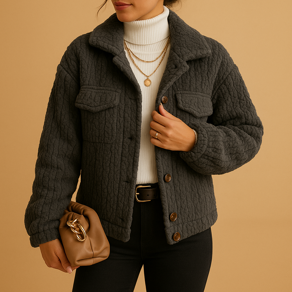 Manteau Femme Hiver Élégant - Veste Faux Fourrure Douce et Chauffante