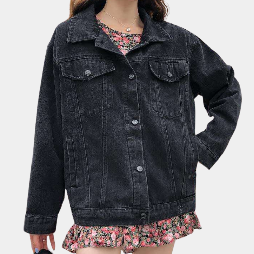 KIARA - Veste en Denim Decorée pour Femmes