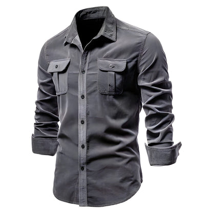 Chemise Homme Décontractée à Manches Longues et Boutons