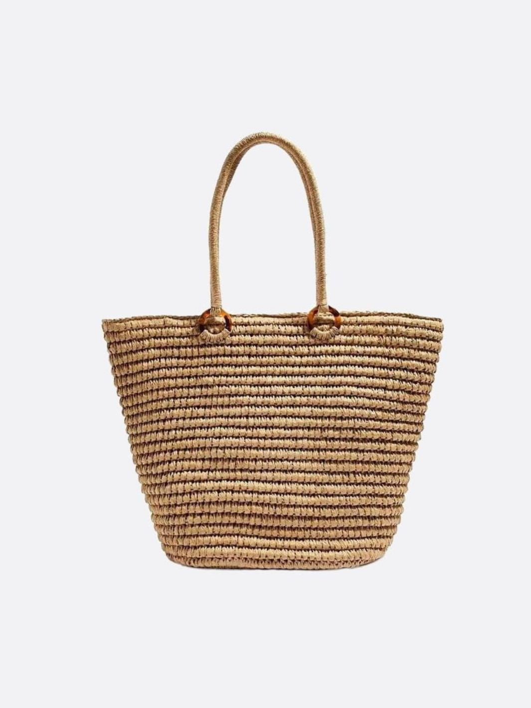 Sac à Main Grand Panier Paille pour Femme avec Bretelles - BerlinGlamour
