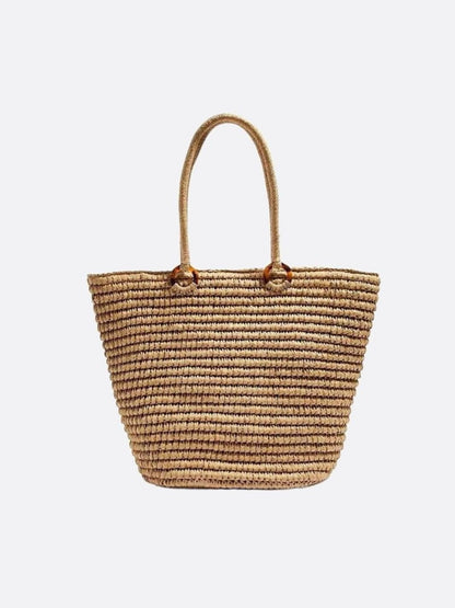 Sac à Main Grand Panier Paille pour Femme avec Bretelles - BerlinGlamour