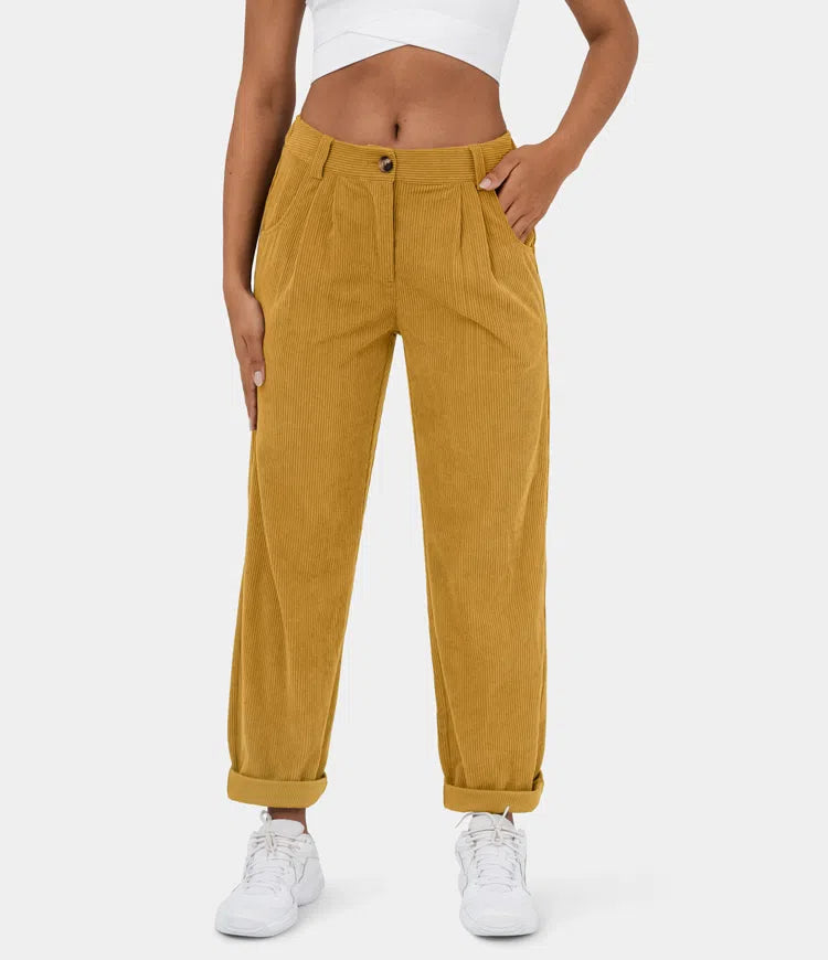 Pantalon Velours Slim Fit Élégant pour Homme