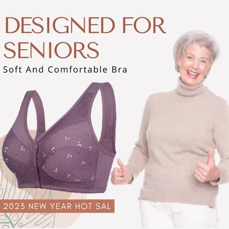 Soutien-gorge Femme Coton Fermeture Frontale Confortable - PanierRoyale