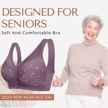 Soutien-gorge Femme Coton Fermeture Frontale Confortable - PanierRoyale