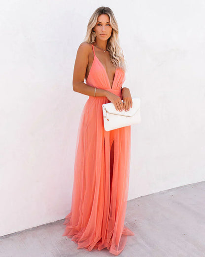 Robe Longue Femme Élégante et Légère Été