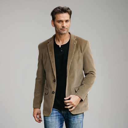 Blazer Homme Brun Classique Élégant