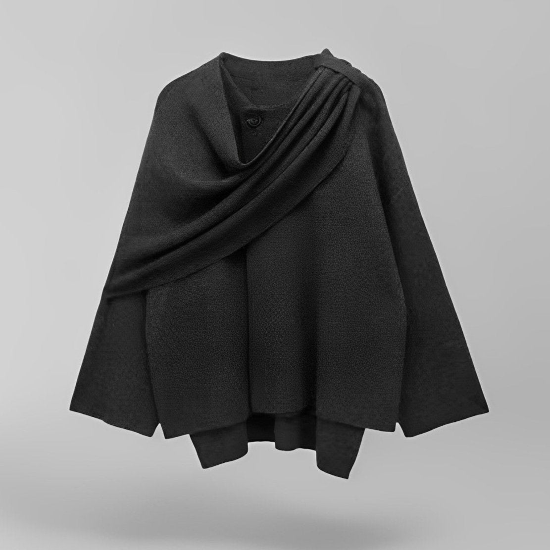 Poncho Femme Hiver - Laine Mérinos Douce et Chaude