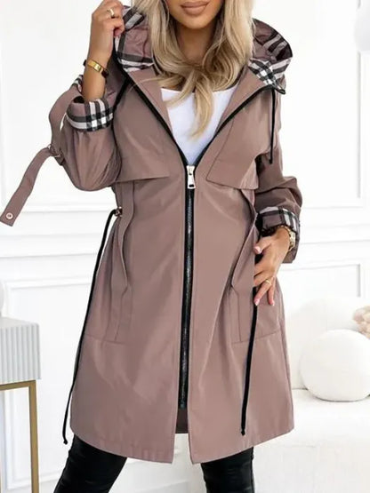 Manteau Femme Imperméable Coupe-Vent Capuche Intégrée - PanierRoyale
