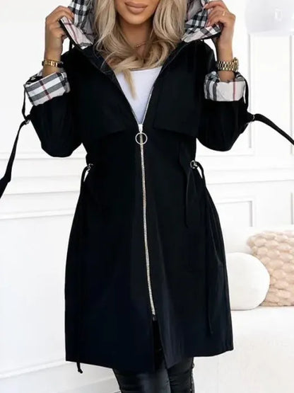 Manteau Imperméable Coupe-Vent Capuche Intégrée
