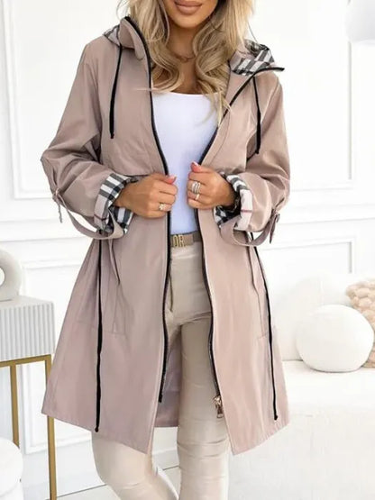 Manteau Imperméable Coupe-Vent Capuche Intégrée