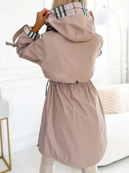 Manteau Imperméable Coupe-Vent Capuche Intégrée