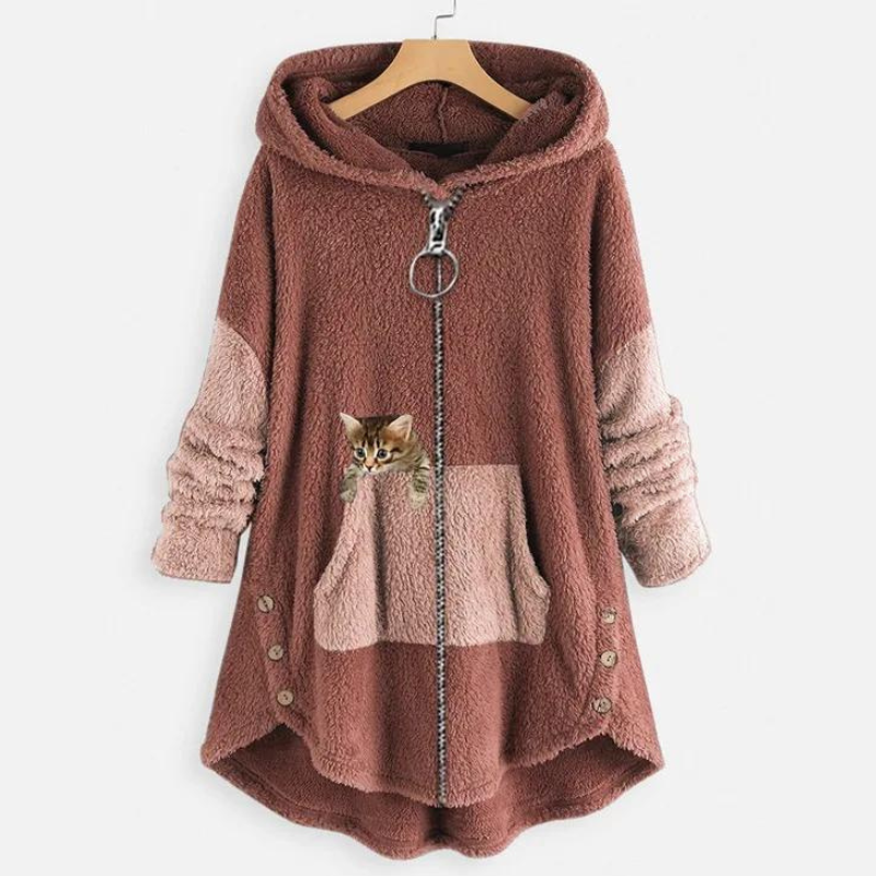 Manteau Hiver Épais et Chaud avec Capuche et Manches Longues