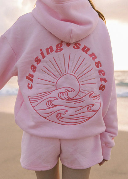 Sweat à Capuche Décontracté de Plage avec Broderie