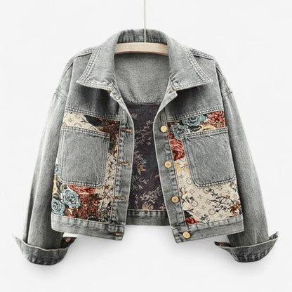 Veste Imprimée Fleurs Manches Longues Féminine - PanierRoyale