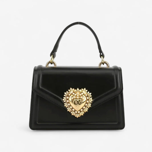 Sac à Main Brodé avec Poignée en Cuir - PanierRoyale