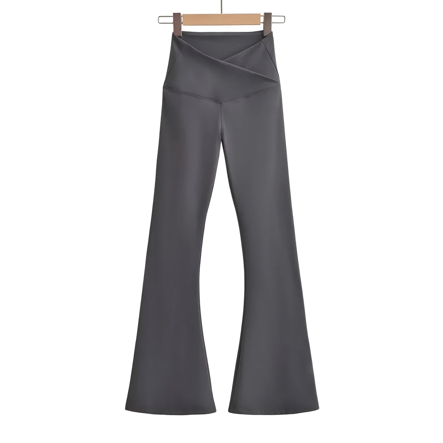 Pantalon Femme Extensible Taille Haute Coupe Évasée