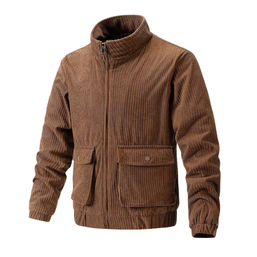 Veste Hiver Homme Col Montant avec Poches Réversible - PanierRoyale
