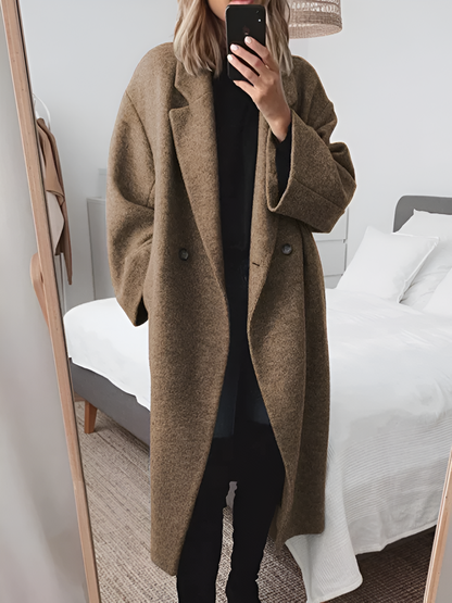 Manteau Femme Laine Doublure Chaude Coupe Classique