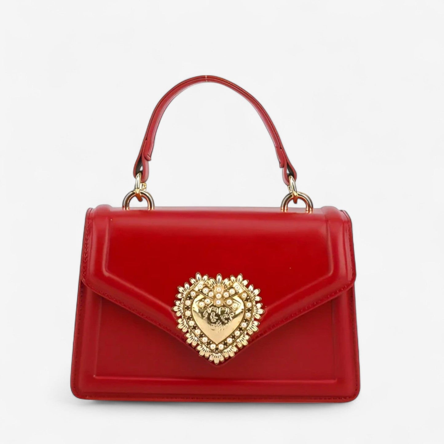 Sac à Main Brodé avec Poignée en Cuir