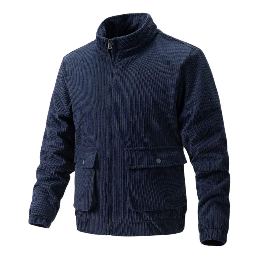 Veste Hiver Homme Col Montant avec Poches Réversible