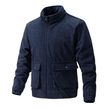 Veste Hiver Homme Col Montant avec Poches Réversible