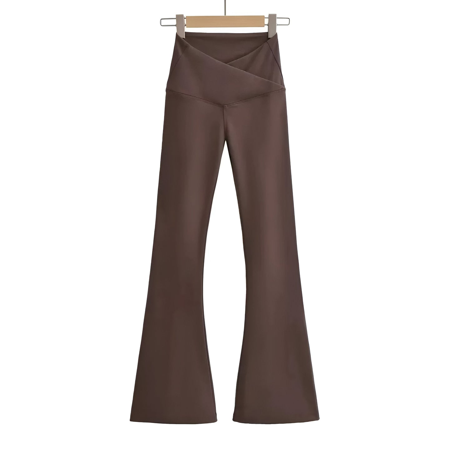 Pantalon Femme Extensible Taille Haute Coupe Évasée