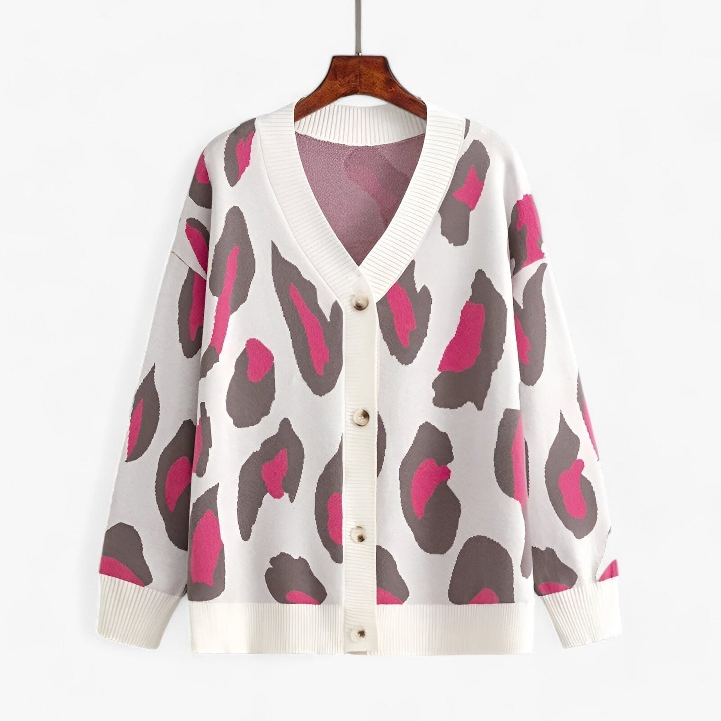 Cardigan Col V Femme Décontracté