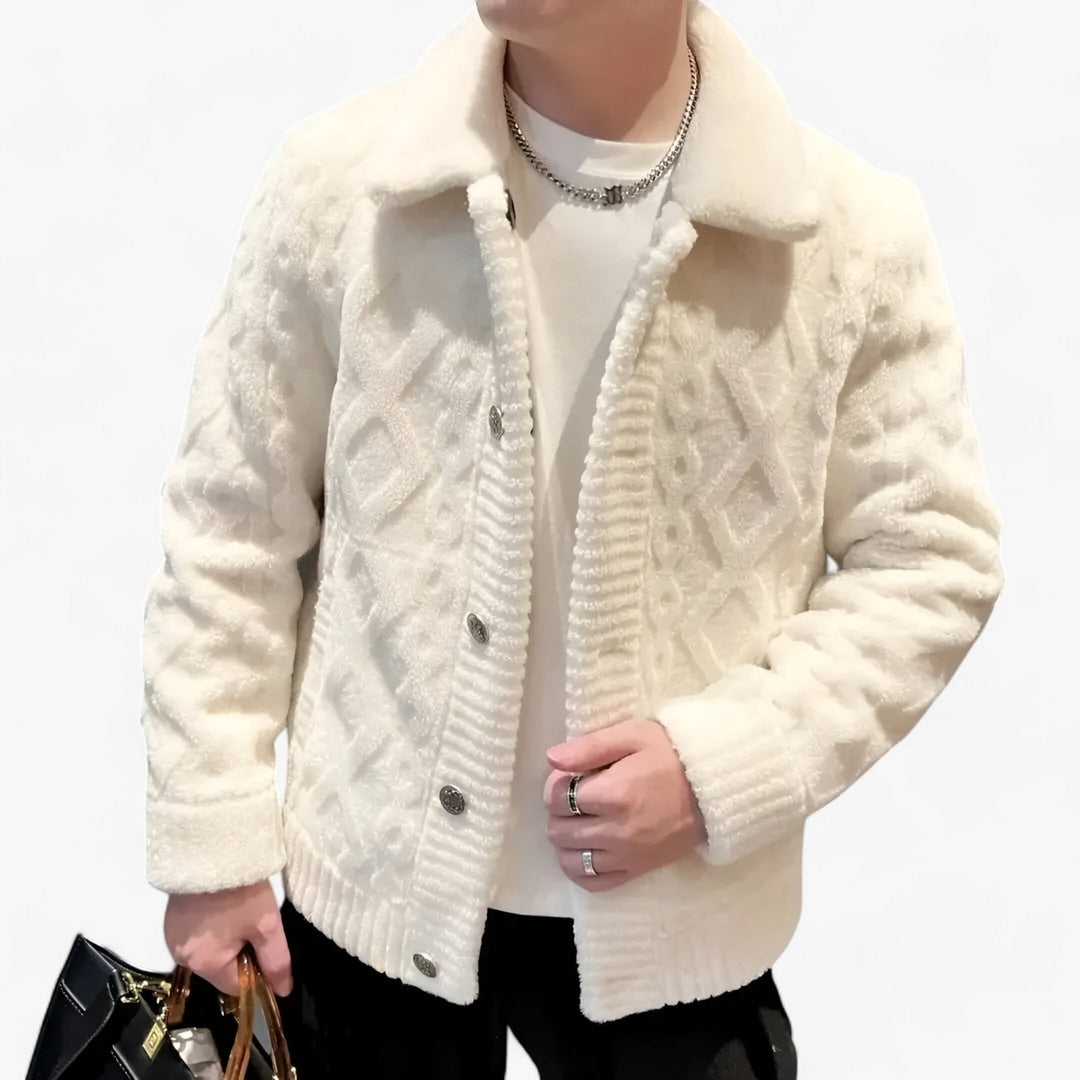Veste Hiver Élégante avec Manches Longues et Col Montant