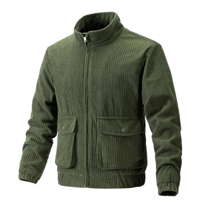 Veste Hiver Homme Col Montant avec Poches Réversible