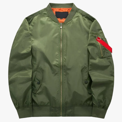 Blouson Homme Militaire Vert Kaki Contraste Intérieur