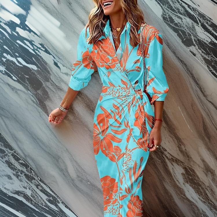 Robe Été Féminine en Dentelle avec Décolleté Profond