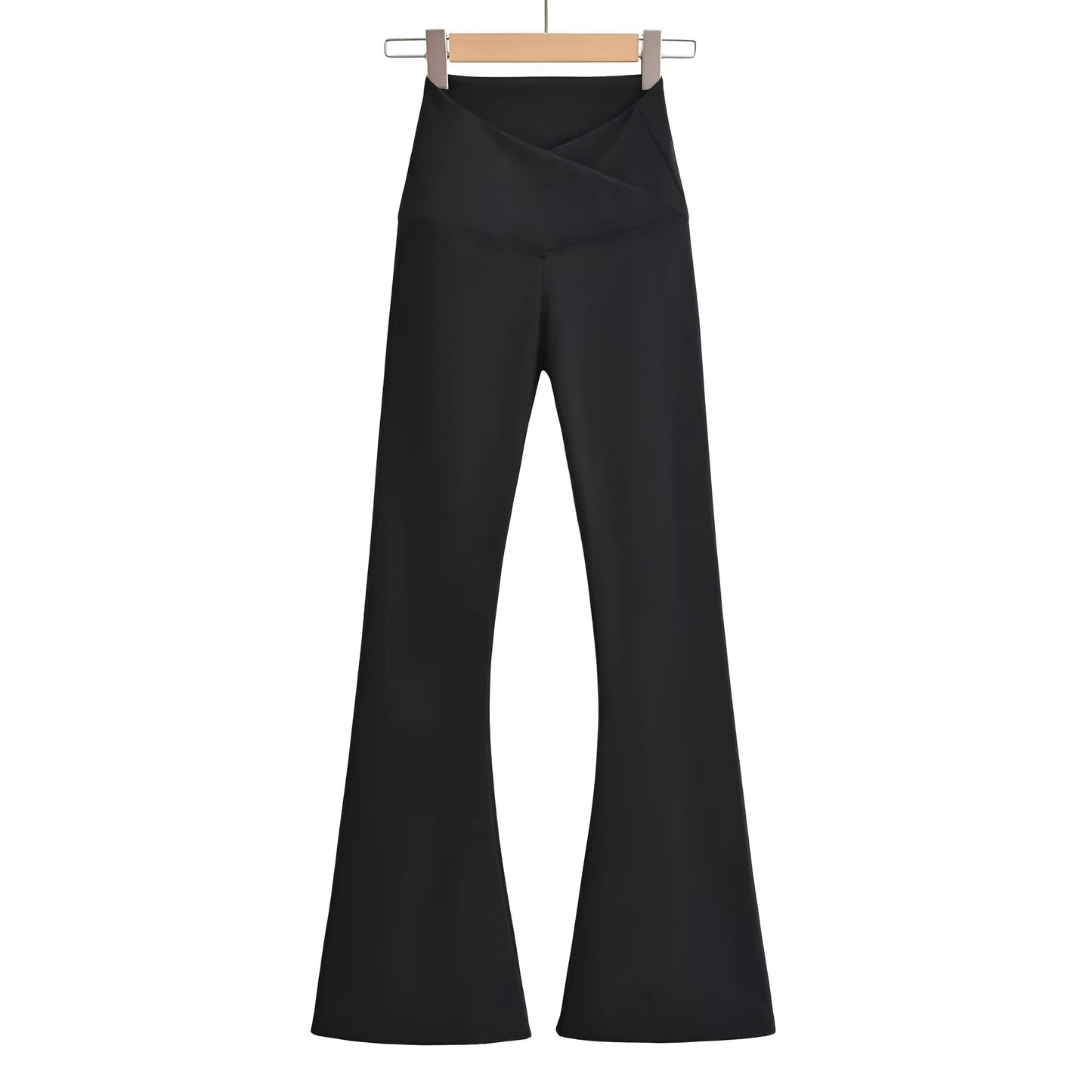 Pantalon Femme Extensible Taille Haute Coupe Évasée