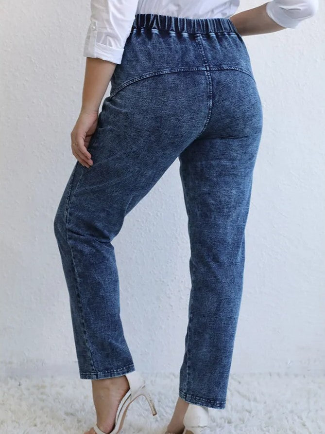 Jean Femme Grande Taille Élastique avec Poche