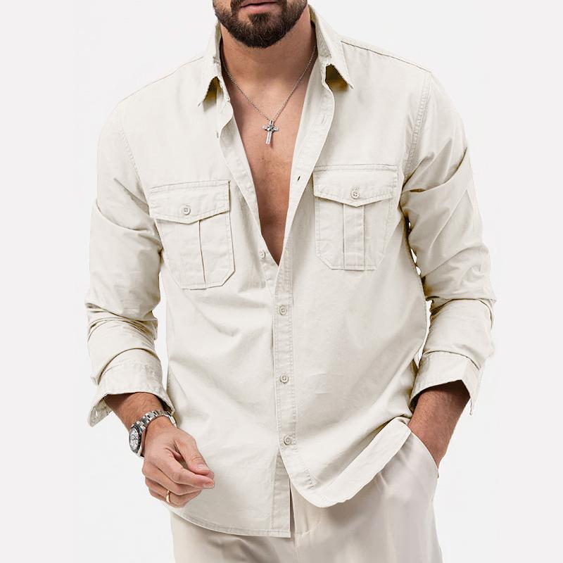 Chemise Homme Décontractée Style Militaire