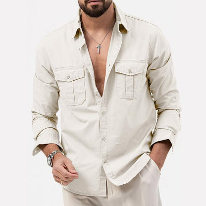 Chemise Homme Décontractée Style Militaire