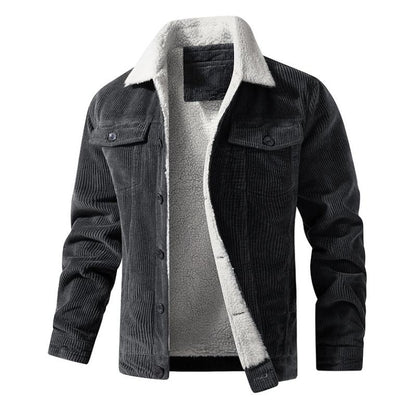 Veste Polaire Homme Noir Épais et Chaud en Velours - PanierRoyale
