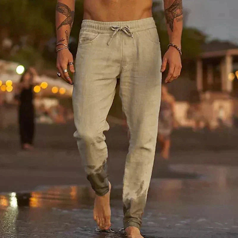 Pantalon Lin Homme Slim Chic